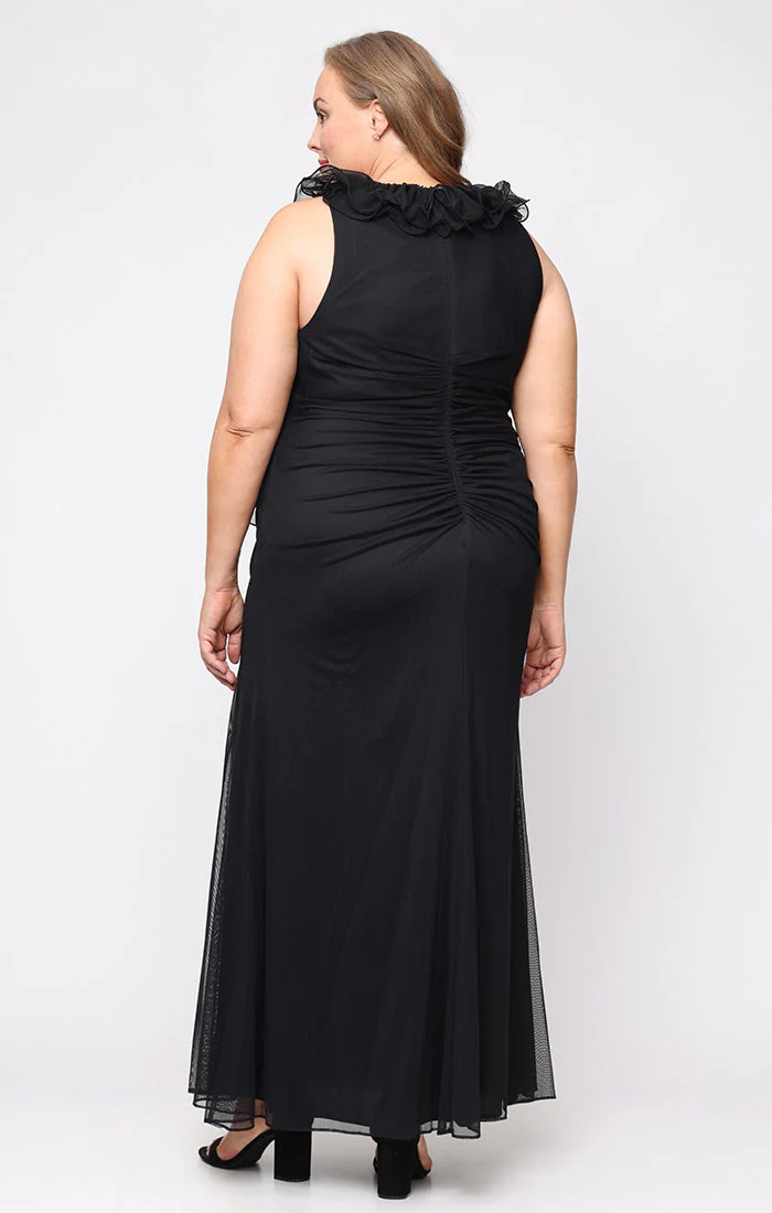 Alex Evenings 84321036 Long Plus Size Formal Ruffle Evening Dress - Primitiveus