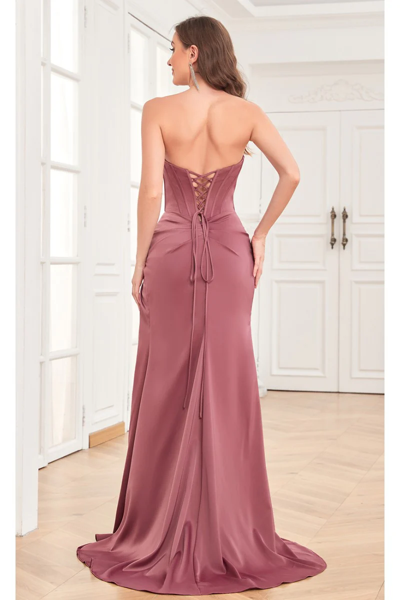 High Couture MJ1000 Prom Fitted Long Formal Corset Evening Dress - Primitiveus