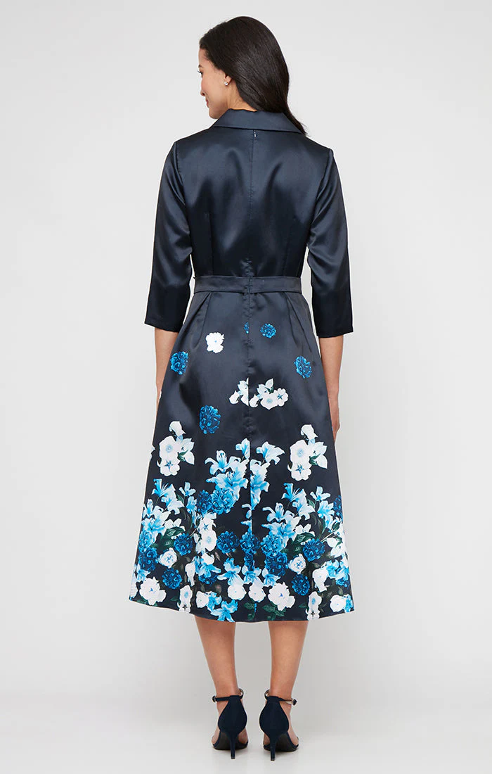 Alex Evenings 8139055 Printed Mother of the Bride Bride A Line cocktail Dress - Primitiveus