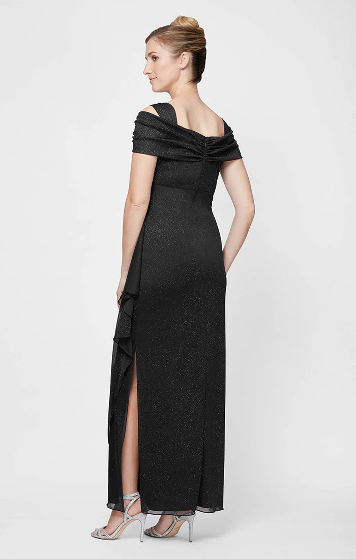 Alex Evenings 233026 Petite Long Glitter Formal Evening Dress - Primitiveus