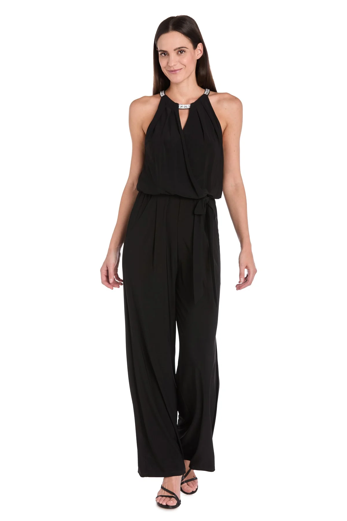 R&M Richards 3440P Long Petite Formal Jumpsuit - Primitiveus
