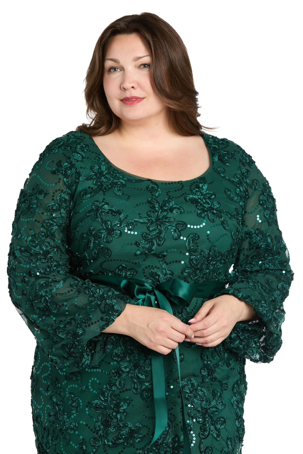 R&M Richards 3725w Long Formal Floral Print Evening Plus Size Dress - Primitiveus