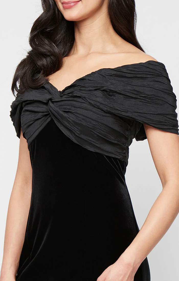 Alex Evenings 81911001 Formal Long Evening Velvet Dress - Primitiveus