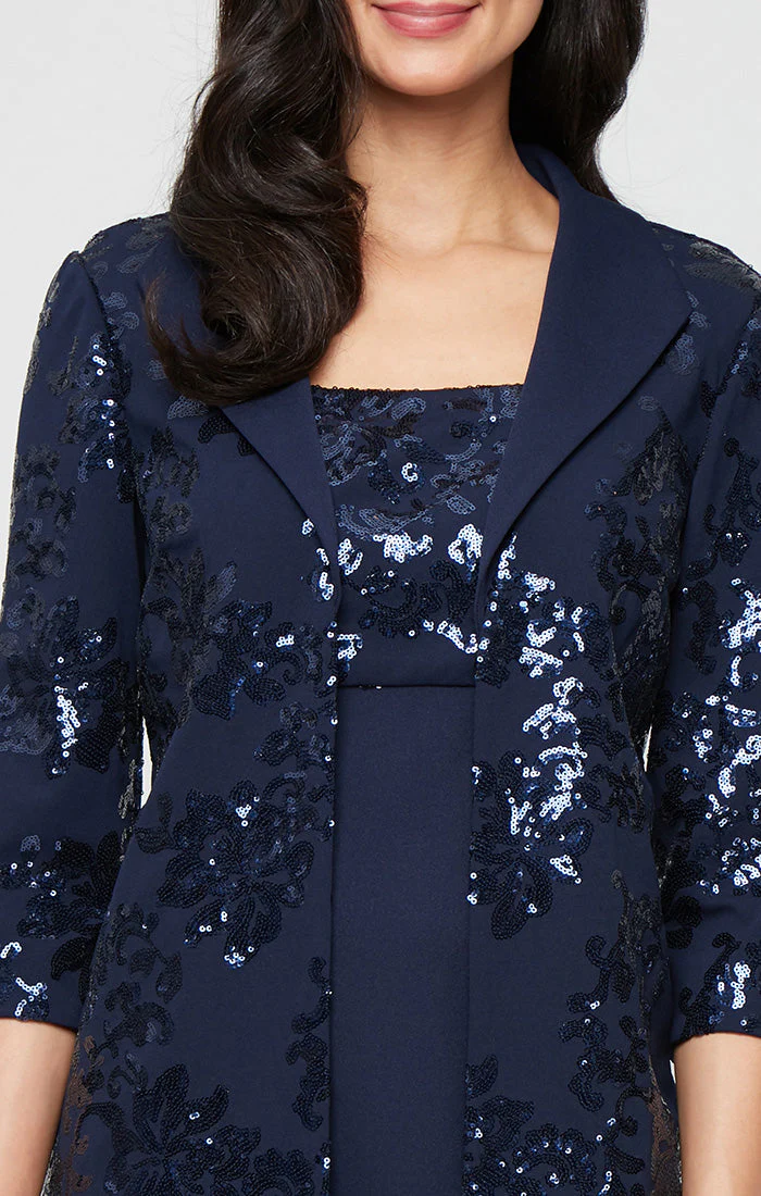 Alex Evenings 84961003 Short Cocktail Plus Size Two Set Jacket Dress - Primitiveus