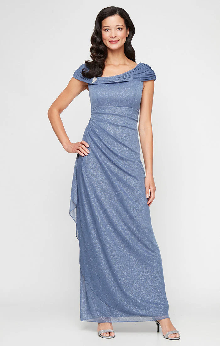 Alex Evenings 8133115 Long Formal Glitter Evening Dress - Primitiveus