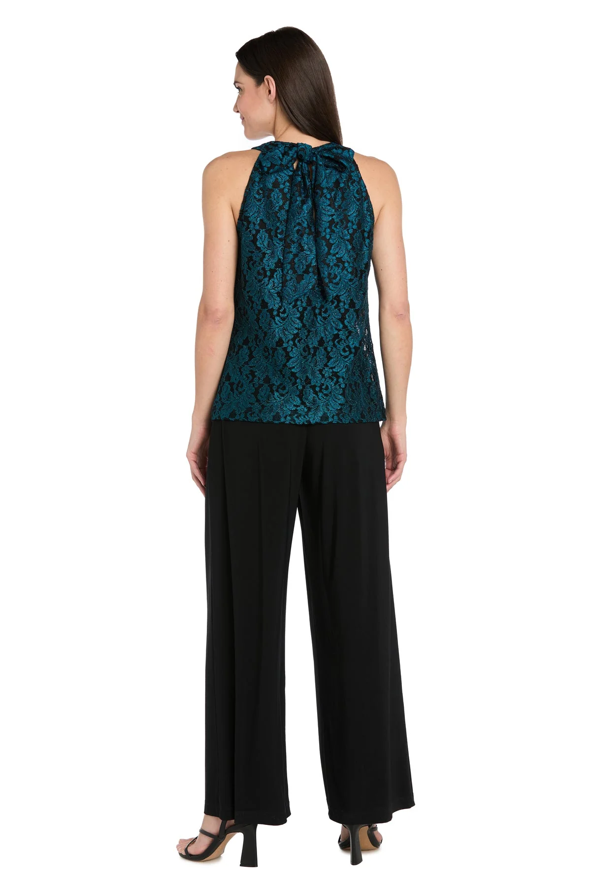 R&M Richards 4212 Glitter Lace Formal Long Jumpsuit - Primitiveus