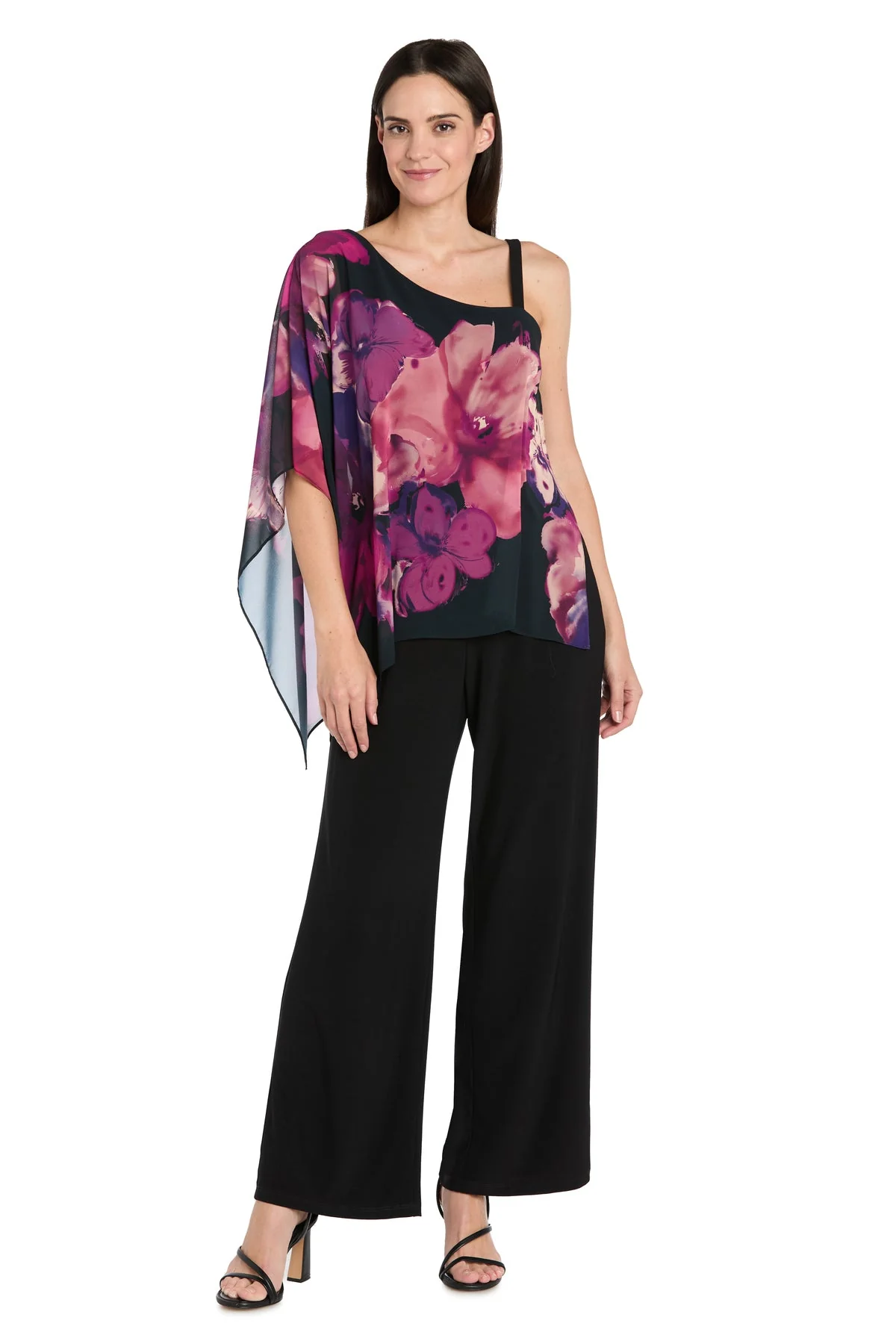R&M Richards 3672 Long Formal Floral Print Jumpsuit - Primitiveus