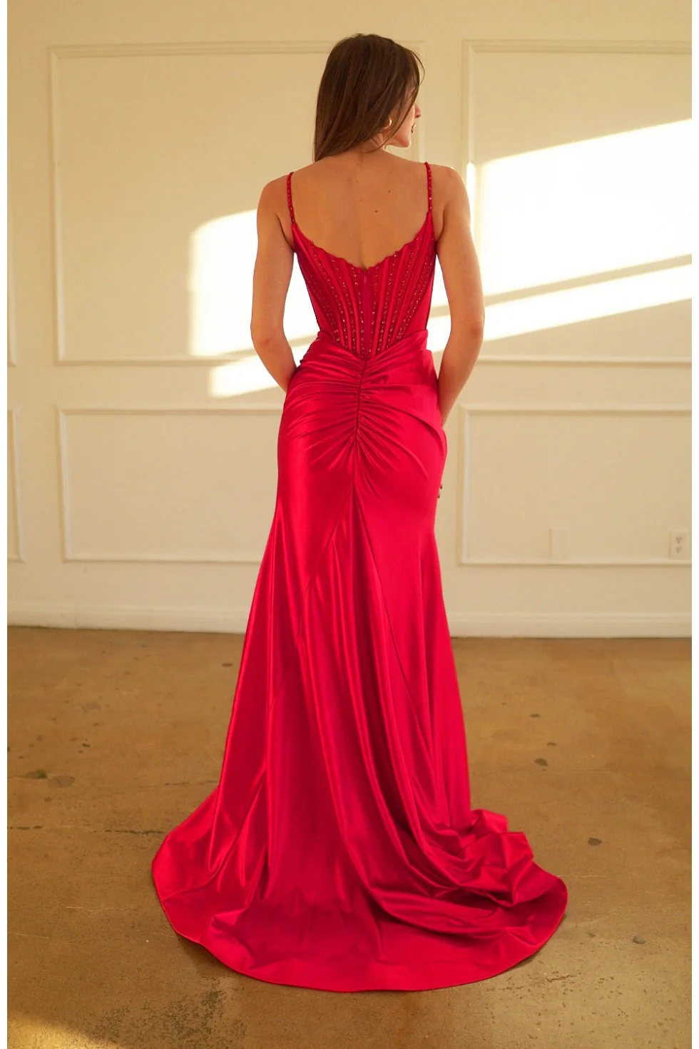 High Couture HC1027 Pleated Long Formal Prom Dress - Primitiveus