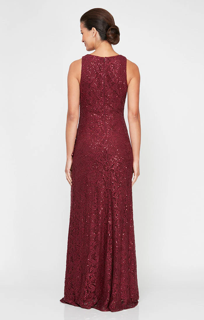 Alex Evenings 82122434 Long Formal Petite Ruffle Lace Evening Dress - Primitiveus