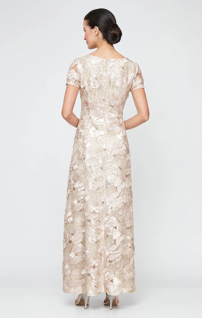 Alex Evenings 82122674 Long Formal A Line Petite Mother of the Bride Dress - Primitiveus