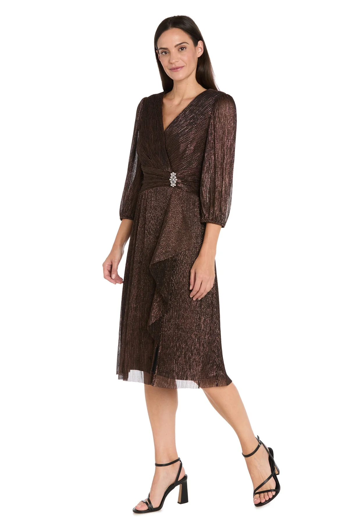 R&M Richards 3741 Homecoming Short Metallic Cocktail Dress - Primitiveus