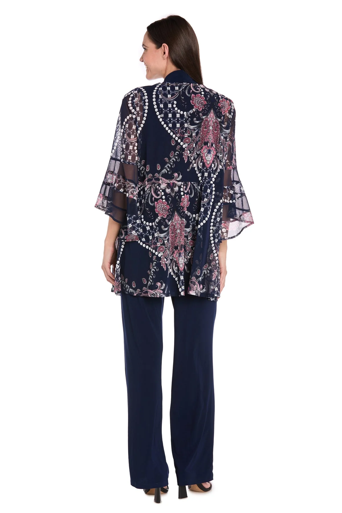 R&M Richards 3632 Navy/Pink 16 Sale - Primitiveus