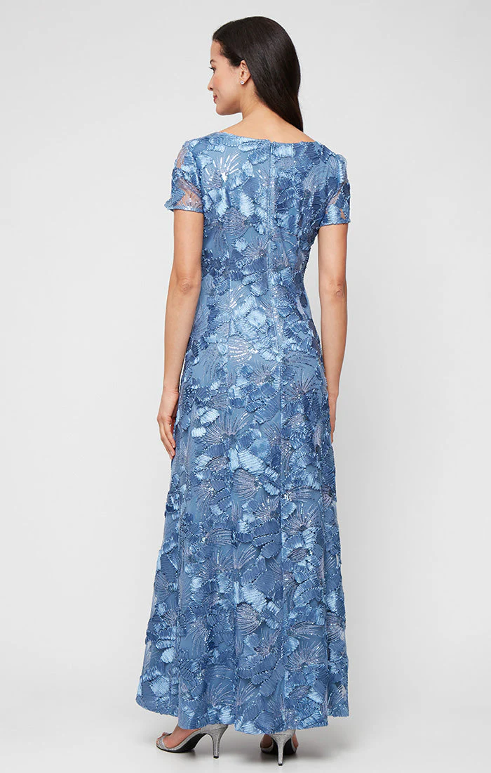 Alex Evenings 82122674 Long Formal A Line Petite Mother of the Bride Dress - Primitiveus