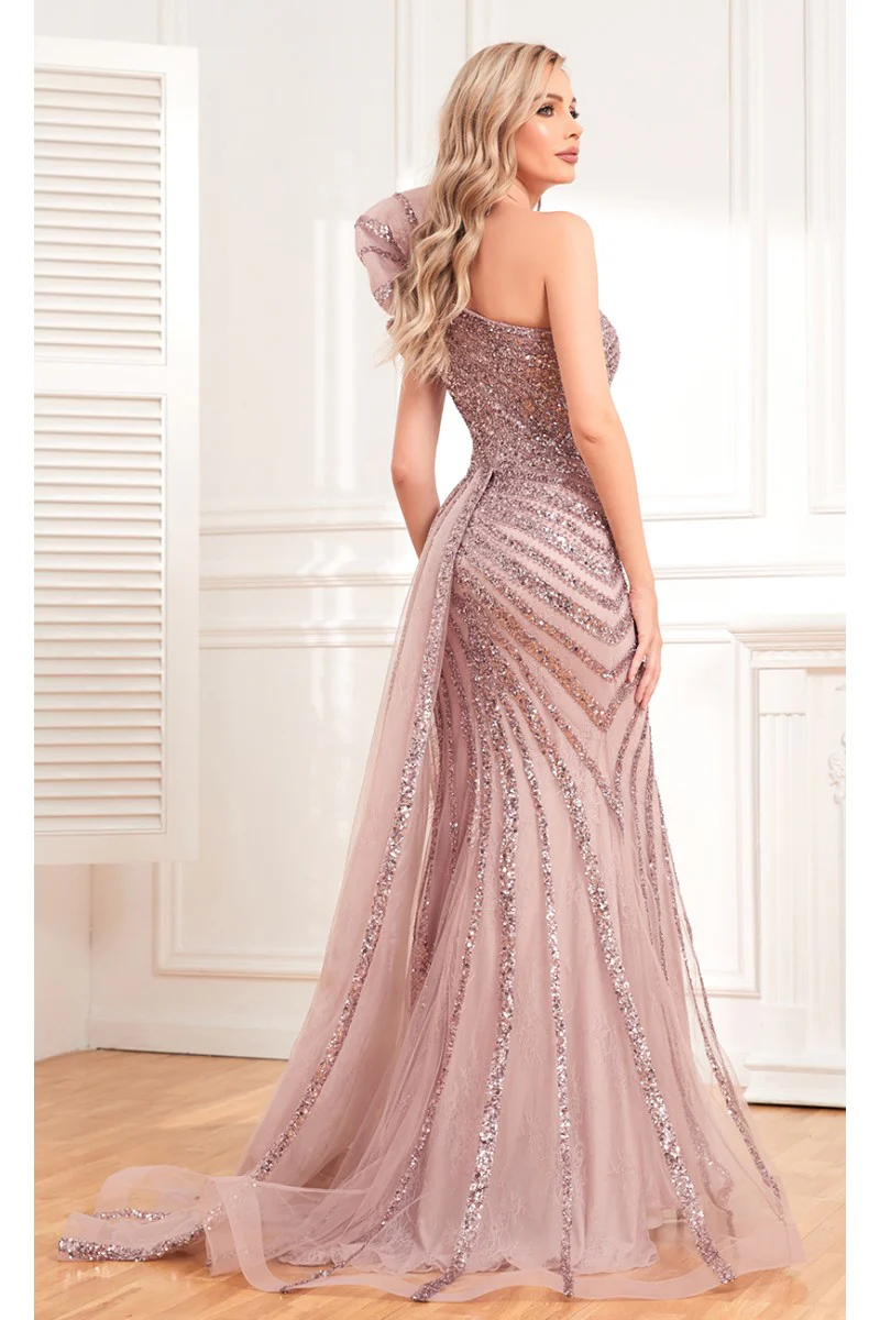 High Couture NR2342 Beaded Sequin Long Formal Evening Slit Dress - Primitiveus