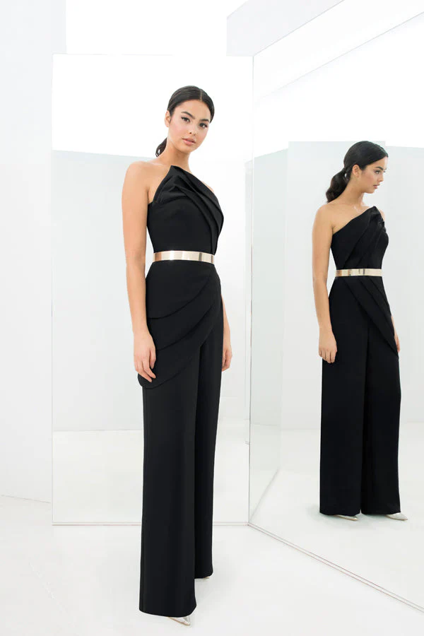 Alexander by Daymor 1382 Long Pleated Formal Jumpsuit - Primitiveus