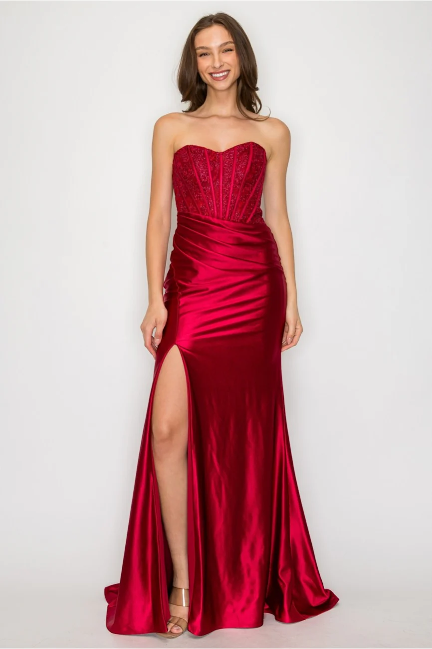 High Couture HC1023 Prom Long Formal Evening Lace Dress - Primitiveus