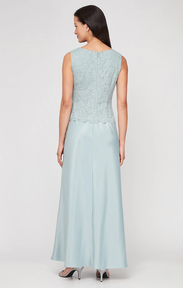 Alex Evenings 82122326 Long Petite Glitter Lace Mother of the Bride Jacket Dress - Primitiveus