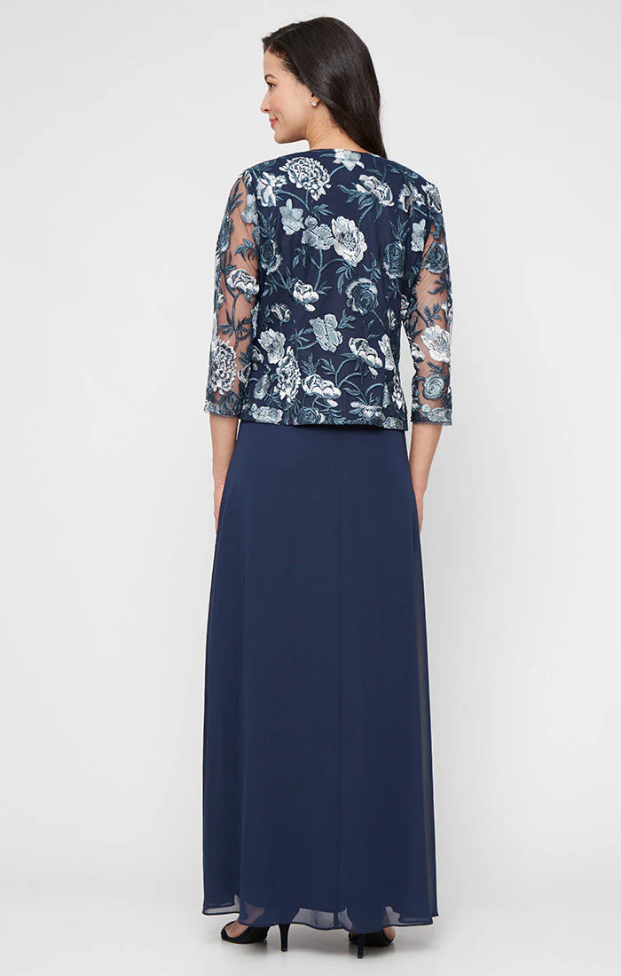 Alex Evenings 81171824 Long Formal Mother of the Bride Jacket Dress - Primitiveus