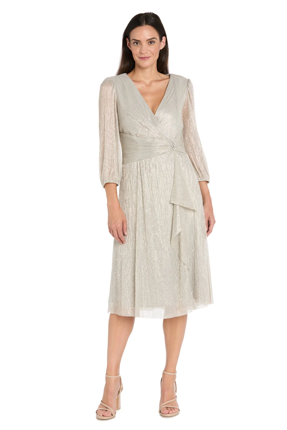 R&M Richards 3741 Homecoming Short Metallic Cocktail Dress - Primitiveus