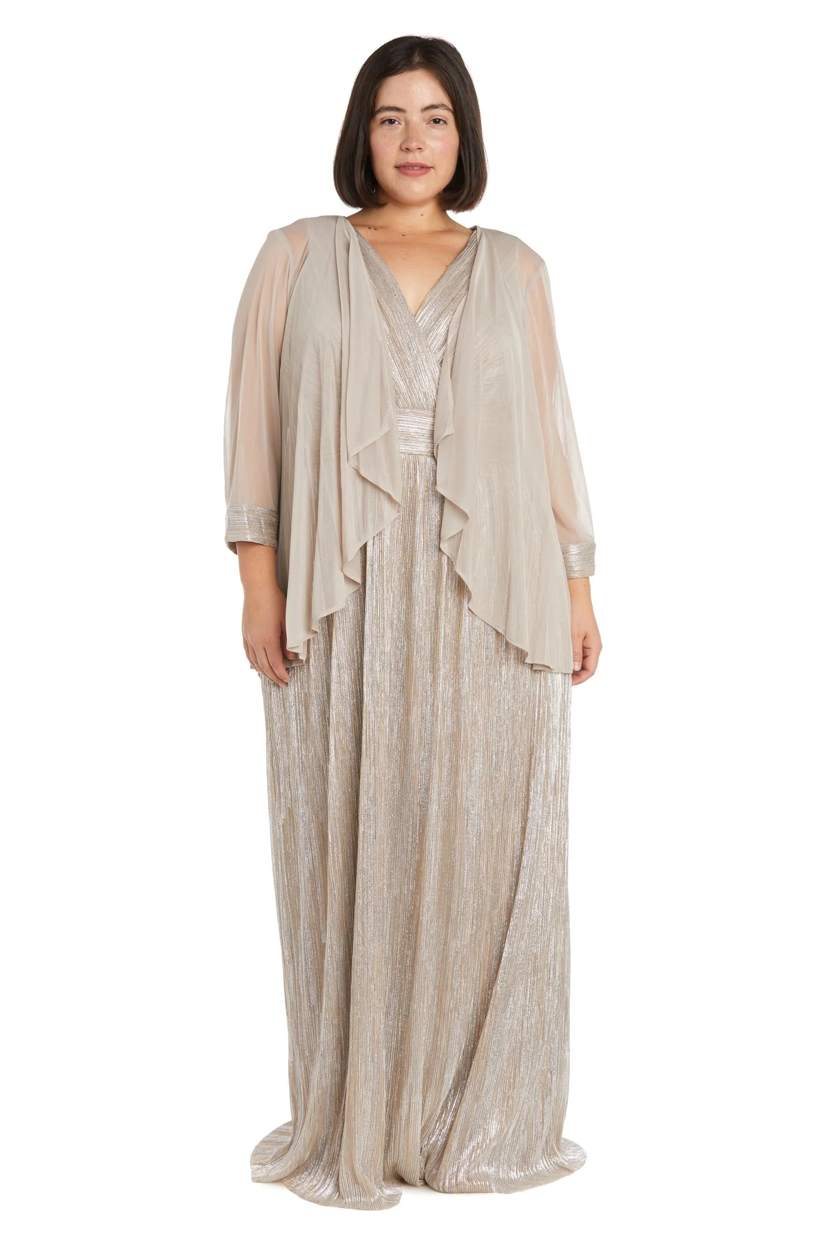 R&M Richards 2781W Two Piece Long Formal Plus Size Jacket Dress - Primitiveus