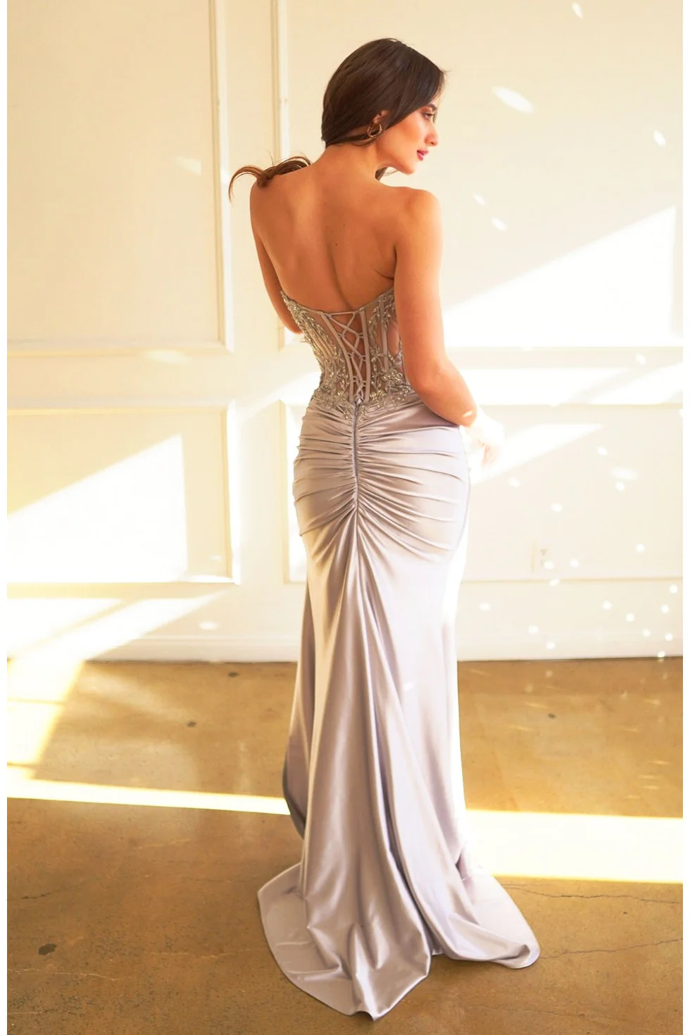 High Couture HC1022 Long Formal Prom Pleated Dress - Primitiveus