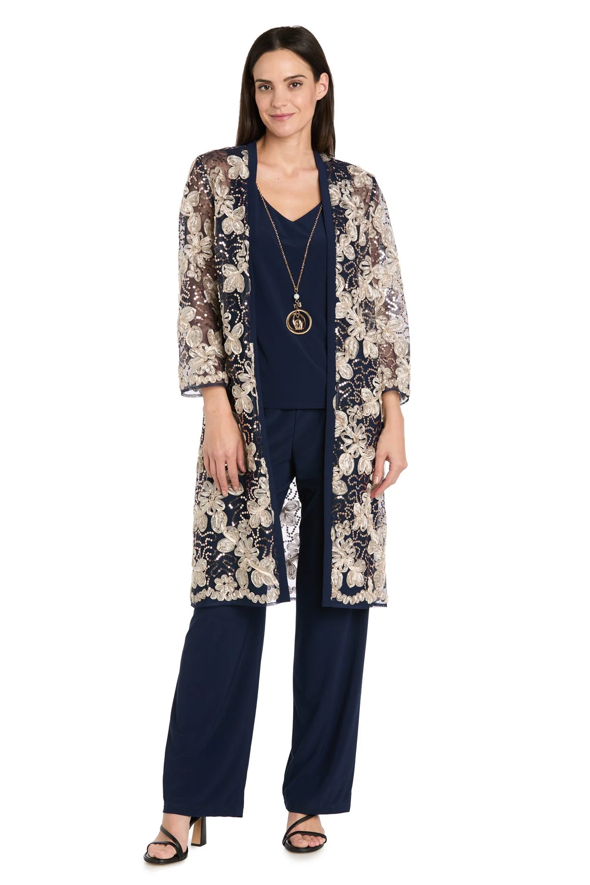 R&M Richards 3775 Long Formal Floral Pant Suit - Primitiveus