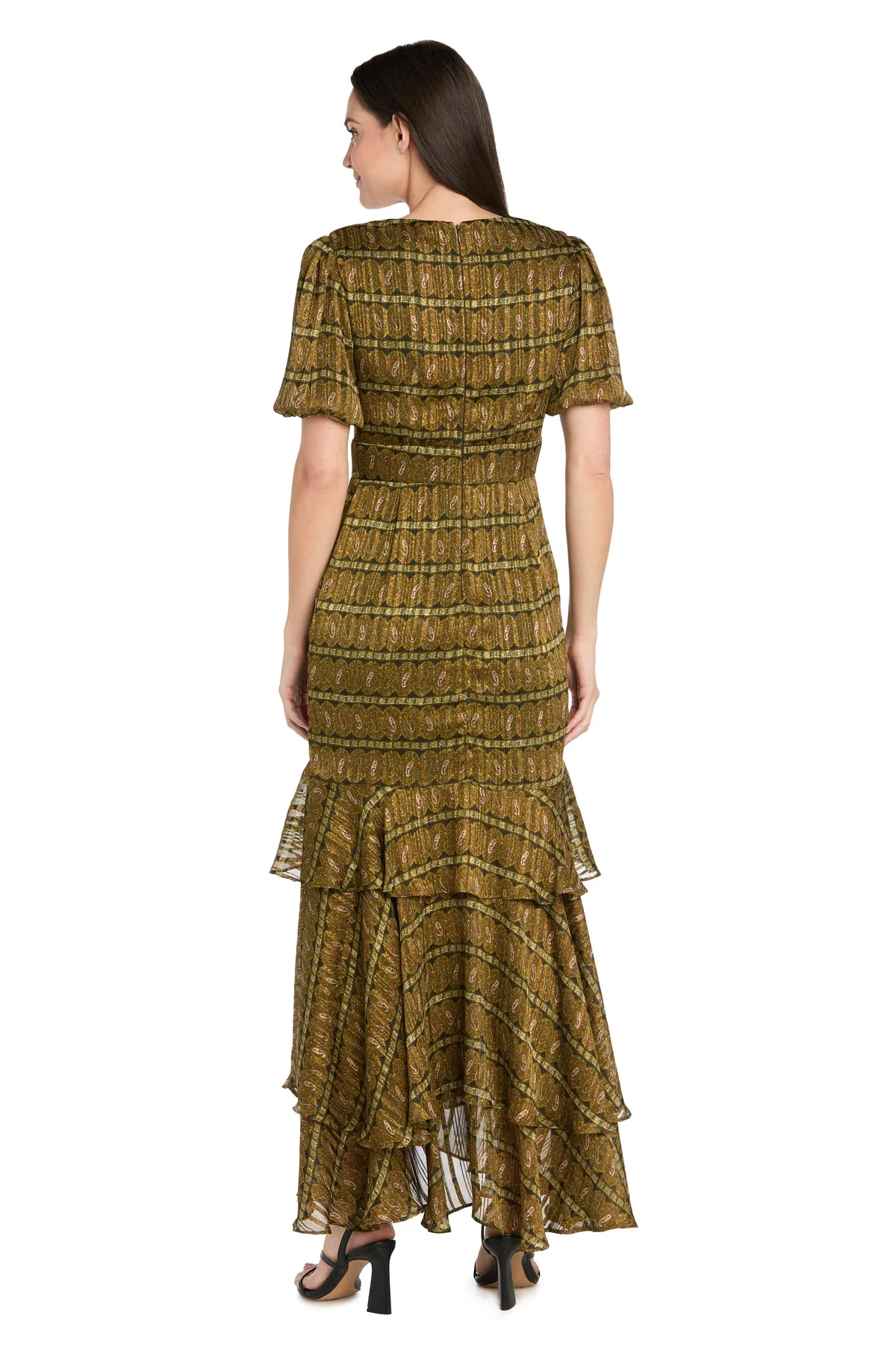 R&M Richards 4157 Long Formal Ruffle Maxi Dress - Primitiveus