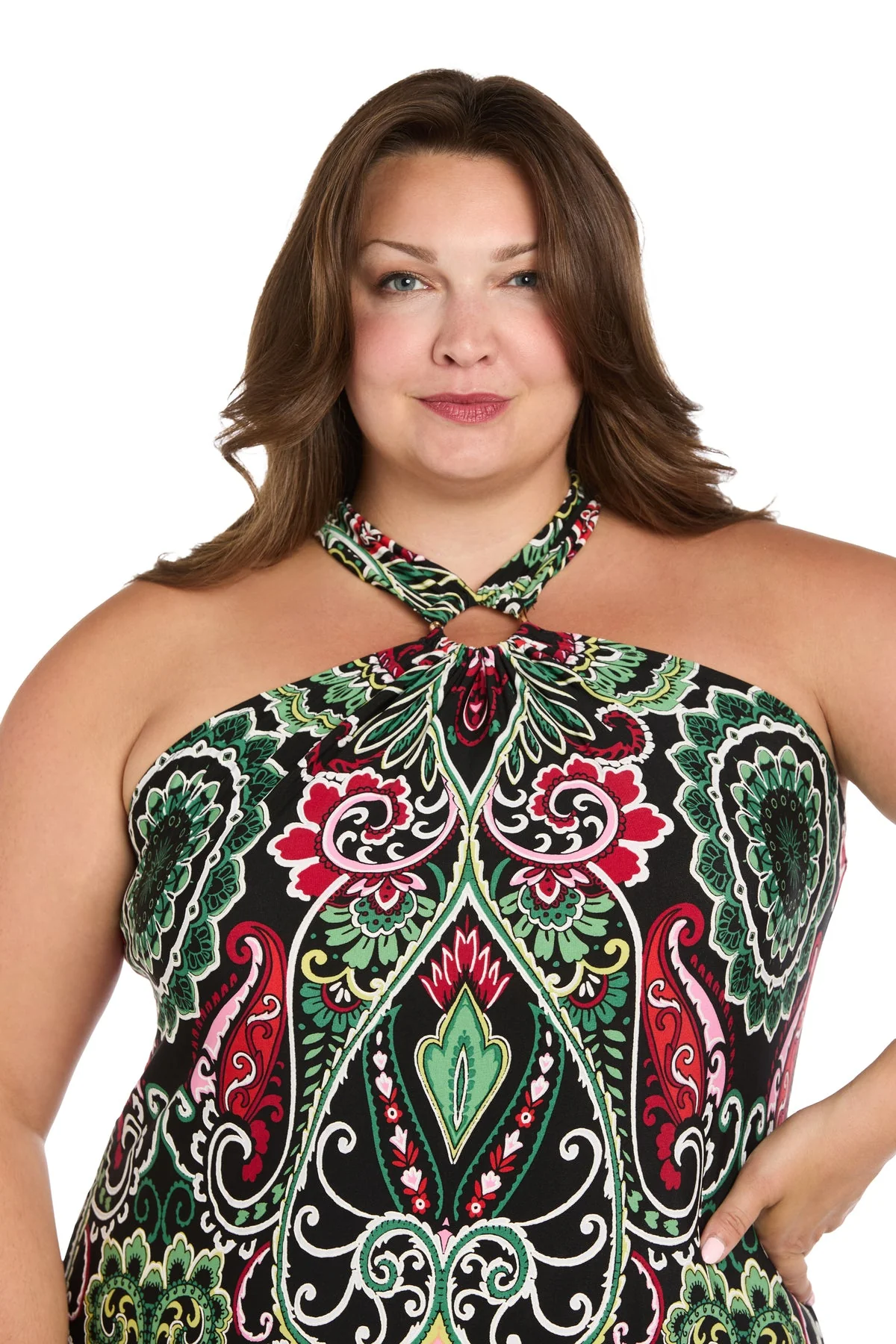 R&M Richards 3769W Long Formal Print Plus Size Dress - Primitiveus