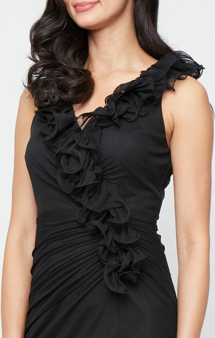 Alex Evenings 81321036 Long Ruffle Formal Evening Dress - Primitiveus