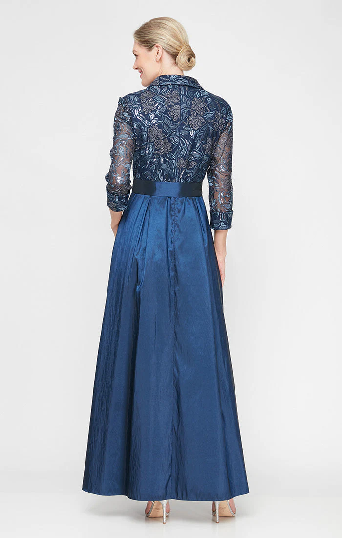 Alex Evenings 81171695 A Line Long Mother of the Bride Formal Evening Dress - Primitiveus