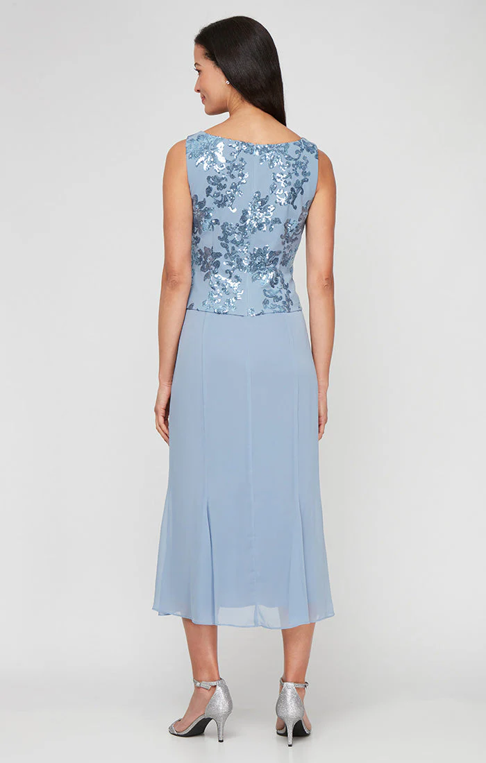 Alex Evenings 8496991 Short Cocktail Sequin Plus Size Tea Length Dress - Primitiveus