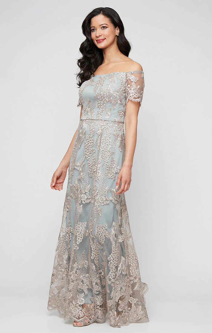 Alex Evenings 81171828 Long Formal Evening Dress - Primitiveus