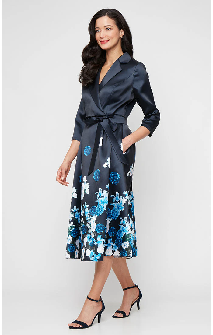 Alex Evenings 8139055 Printed Mother of the Bride Bride A Line cocktail Dress - Primitiveus