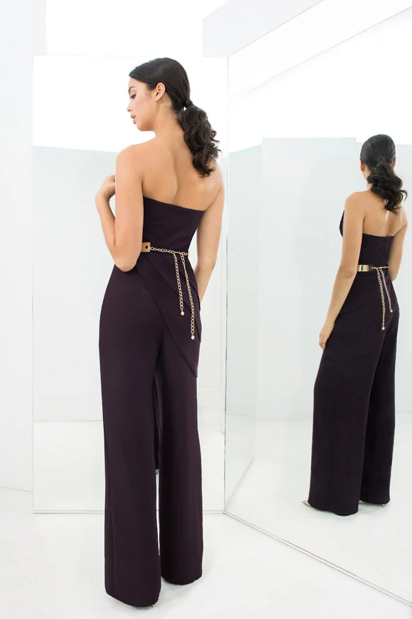 Alexander by Daymor 1382 Long Pleated Formal Jumpsuit - Primitiveus