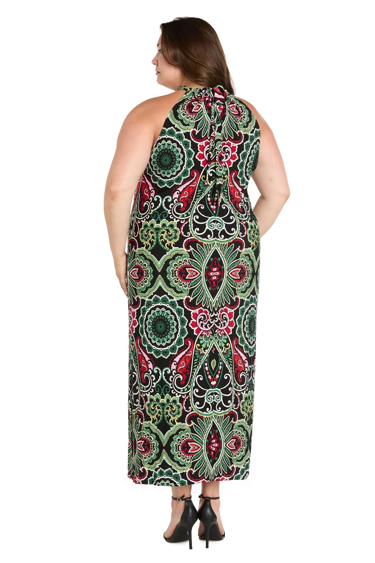R&M Richards 3769W Long Formal Print Plus Size Dress - Primitiveus