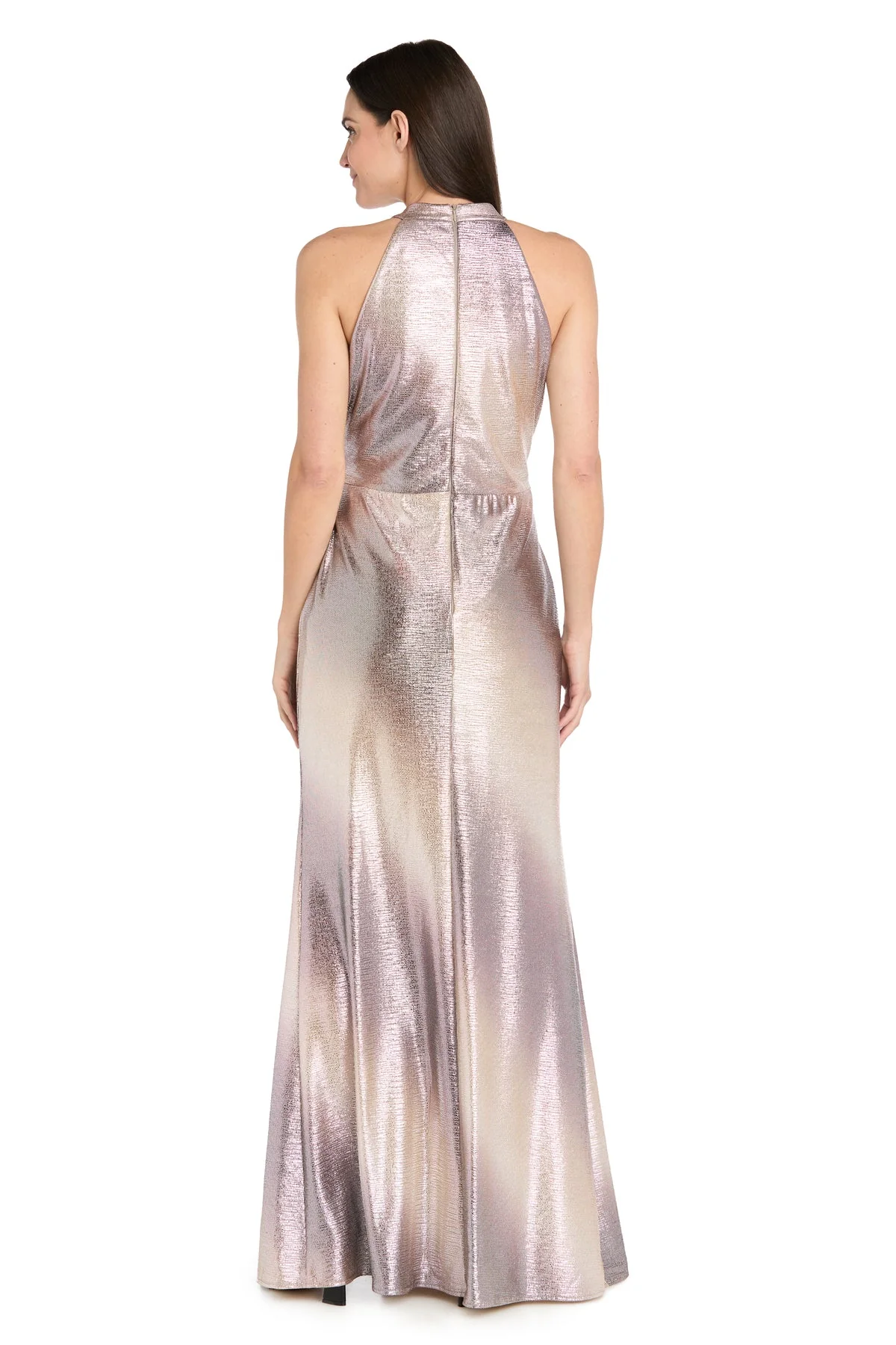 R&M Richards 3384 Metallic Long Formal Evening Dress - Primitiveus