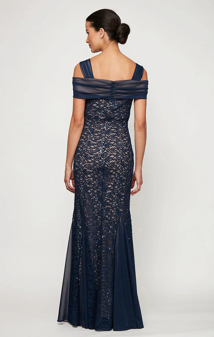 Alex Evenings 81122243 Long Formal Lace Evening Dress - Primitiveus