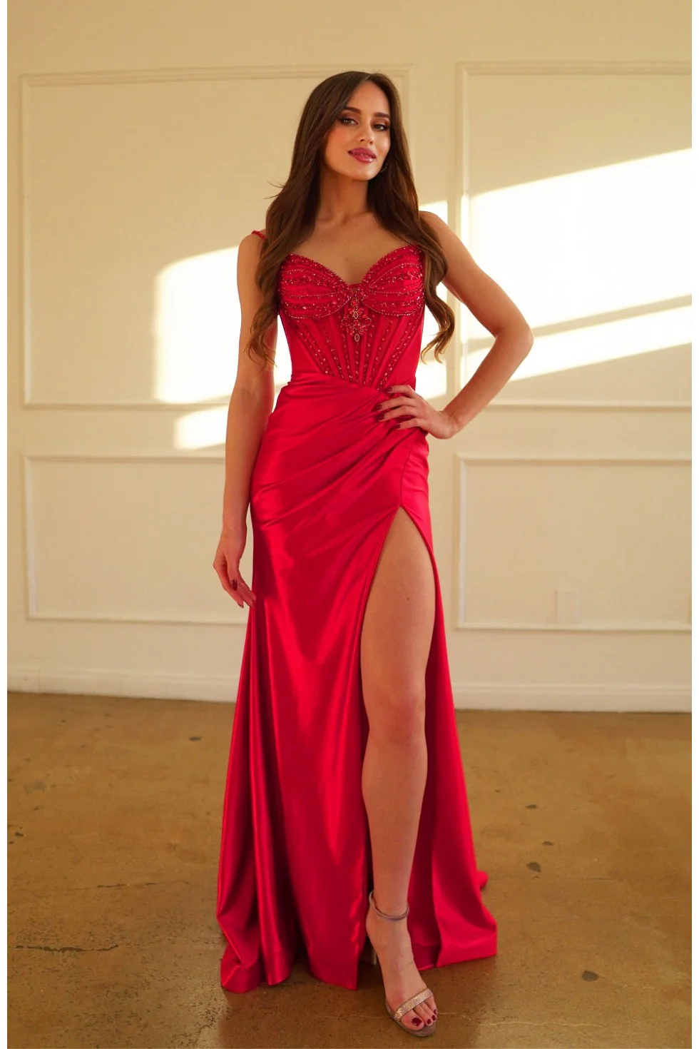 High Couture HC1027 Pleated Long Formal Prom Dress - Primitiveus