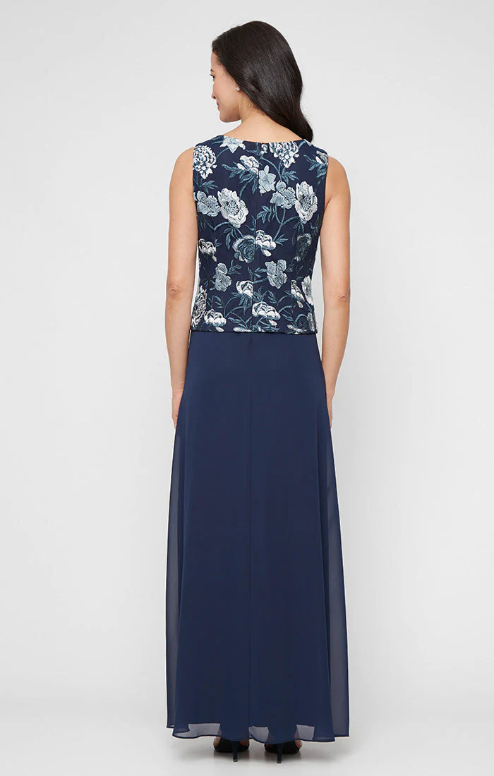 Alex Evenings 82171824 Long Formal A Line Mother of the Bride Petite Jacket Dress - Primitiveus