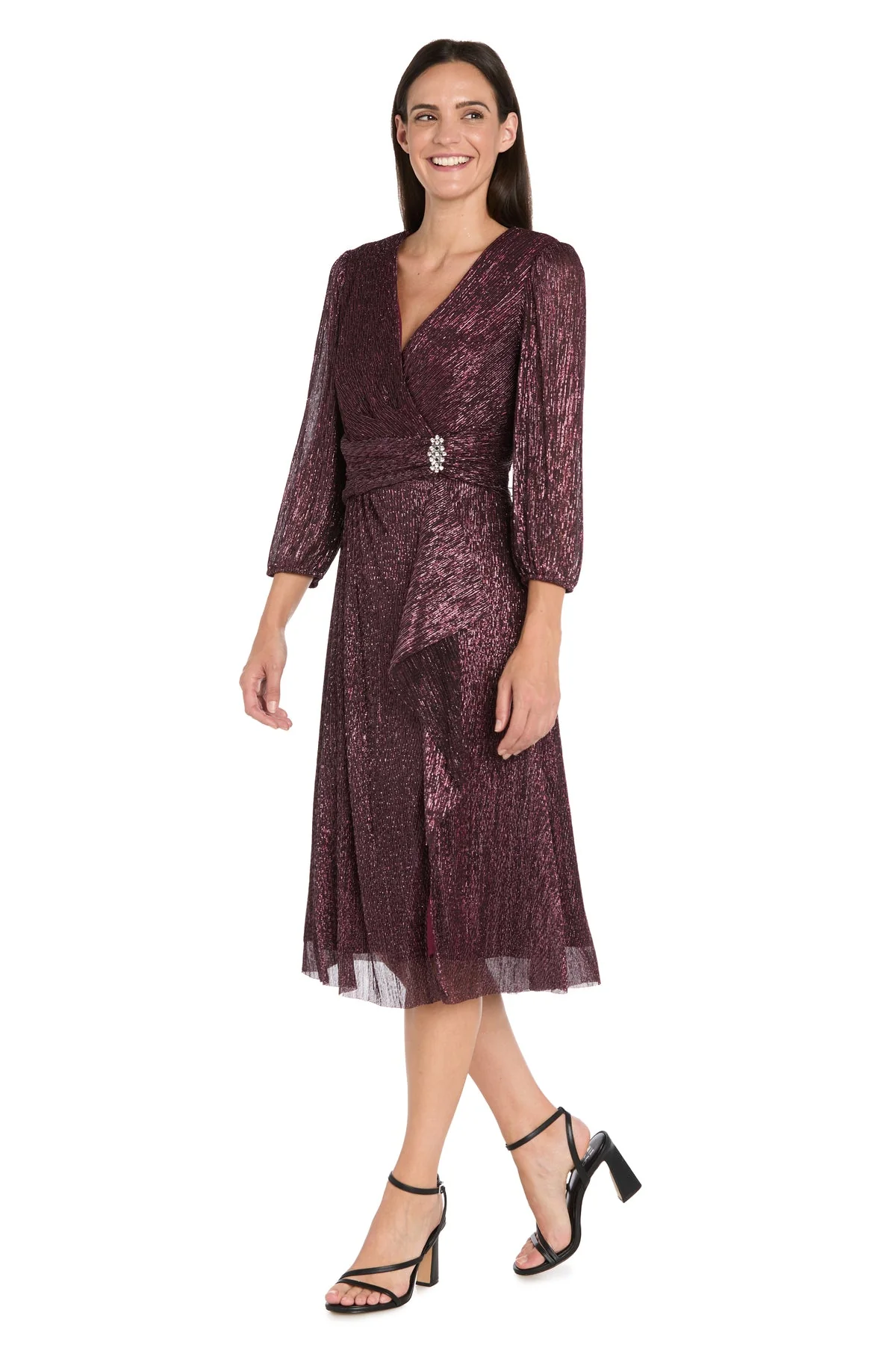 R&M Richards 3741 Homecoming Short Metallic Cocktail Dress - Primitiveus