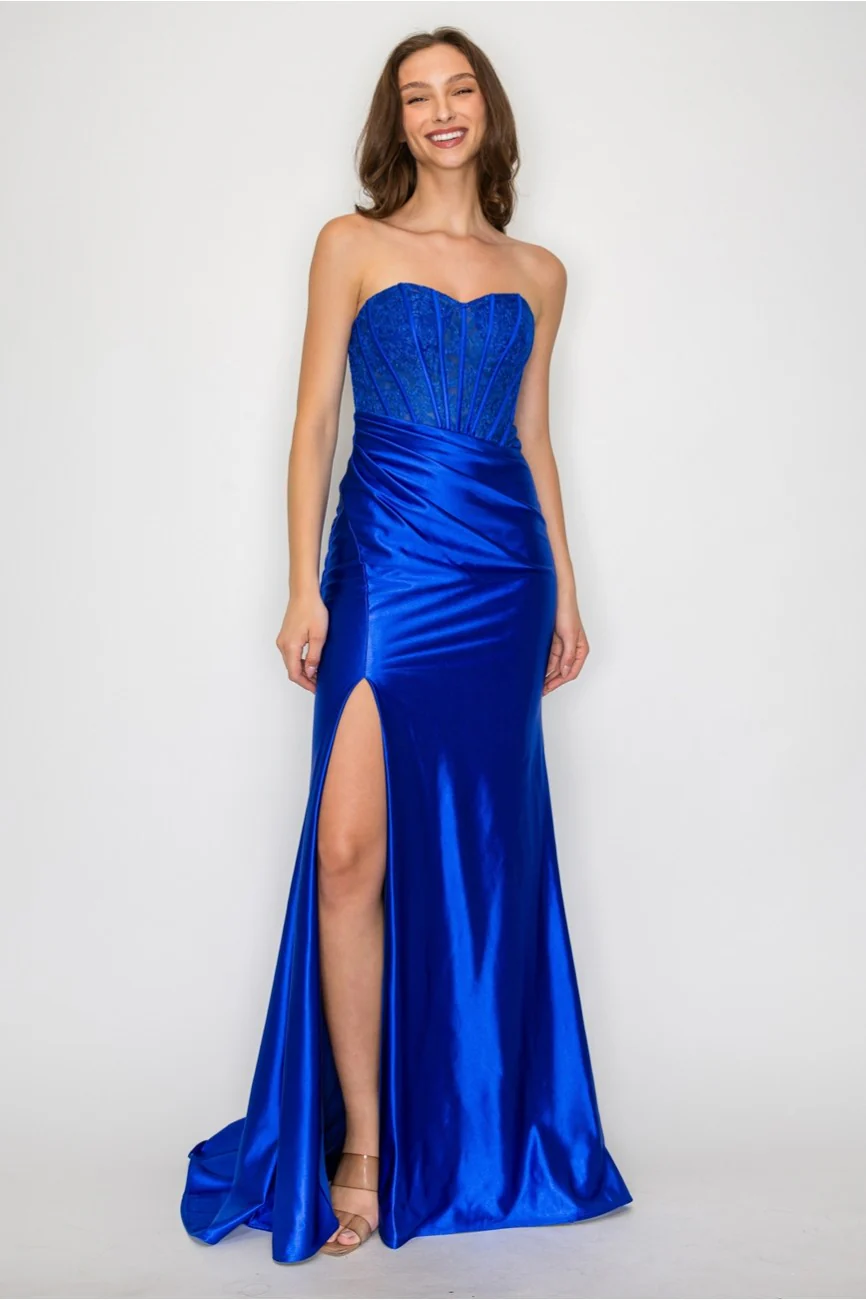 High Couture HC1023 Prom Long Formal Evening Lace Dress - Primitiveus