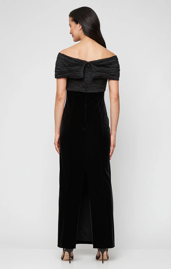 Alex Evenings 81911001 Formal Long Evening Velvet Dress - Primitiveus
