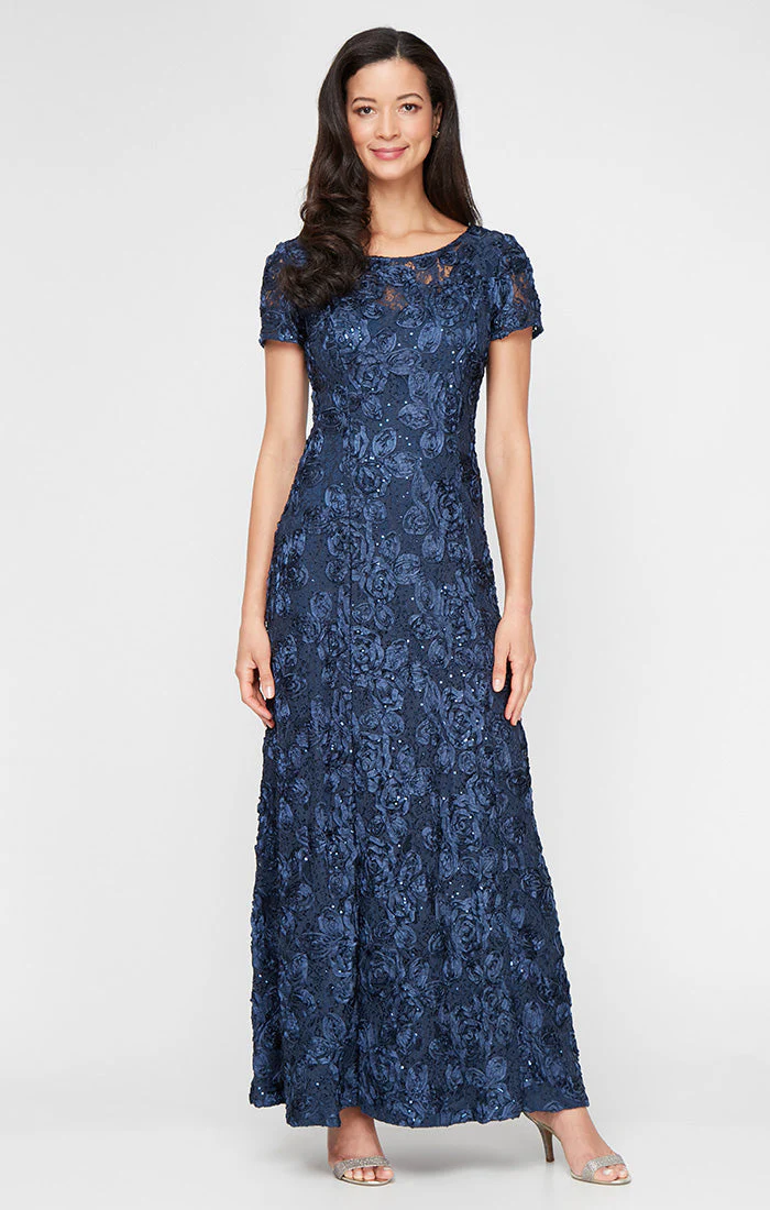 Alex Evenings 212788 Long A Line Petite Mother of the Bride Formal Dress - Primitiveus