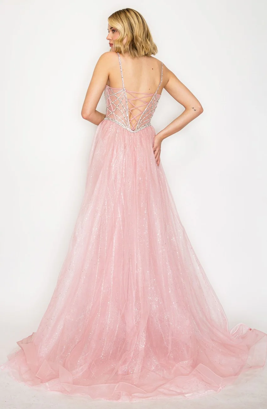 High Couture HC1002 Long Formal Beaded Overskirt Prom Dress - Primitiveus