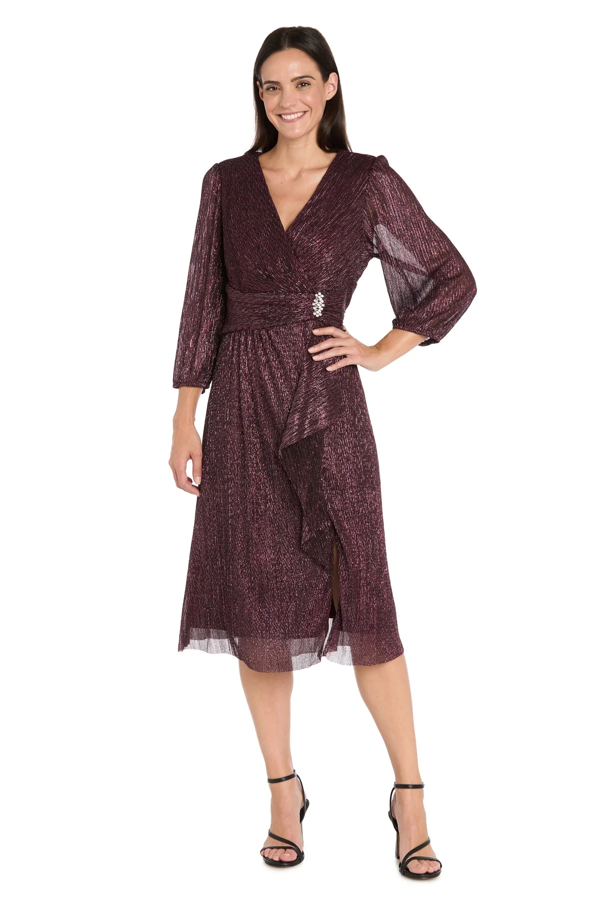 R&M Richards 3741 Homecoming Short Metallic Cocktail Dress - Primitiveus