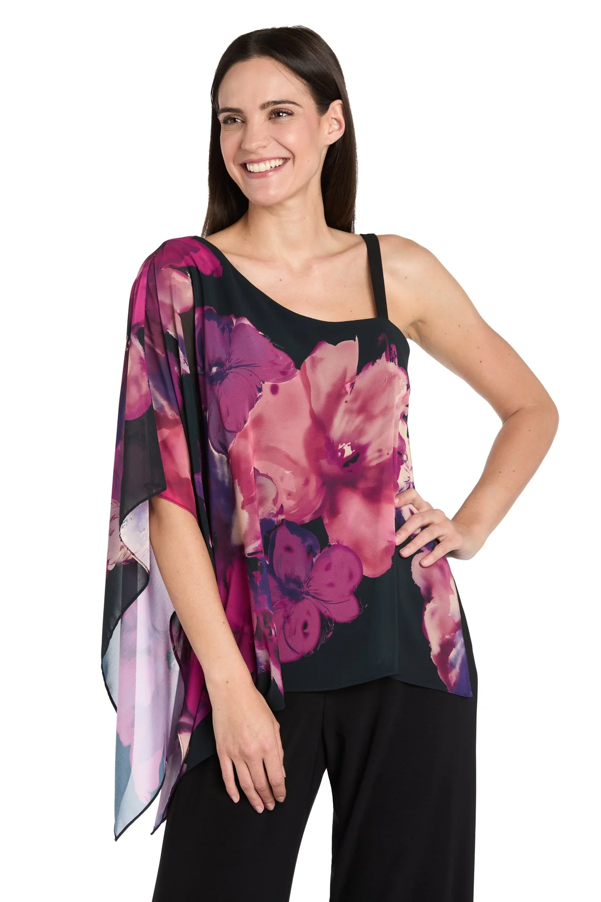 R&M Richards 3672 Long Formal Floral Print Jumpsuit - Primitiveus