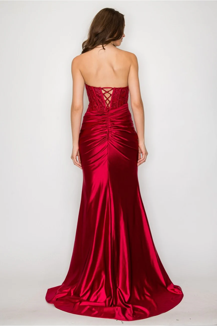 High Couture HC1023 Prom Long Formal Evening Lace Dress - Primitiveus