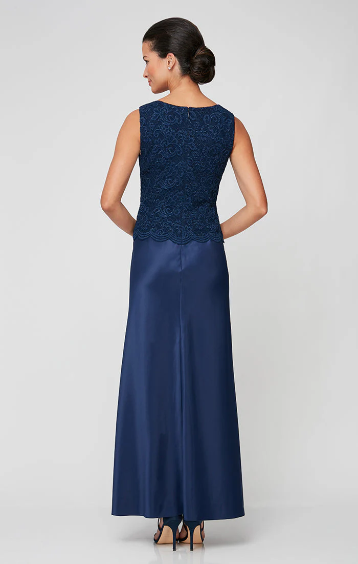 Alex Evenings 82122326 Long Petite Glitter Lace Mother of the Bride Jacket Dress - Primitiveus