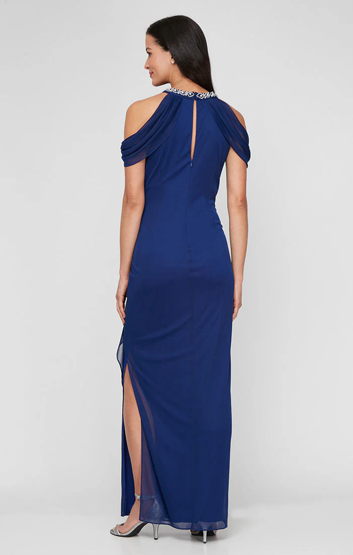 Alex Evenings 81321032 Long Slit Formal Evening Dress - Primitiveus