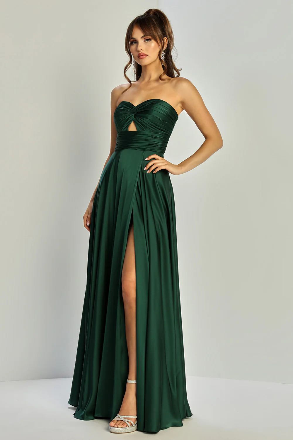 Adora Design 3325 A Line Prom Long Formal Pleated Dress - Primitiveus